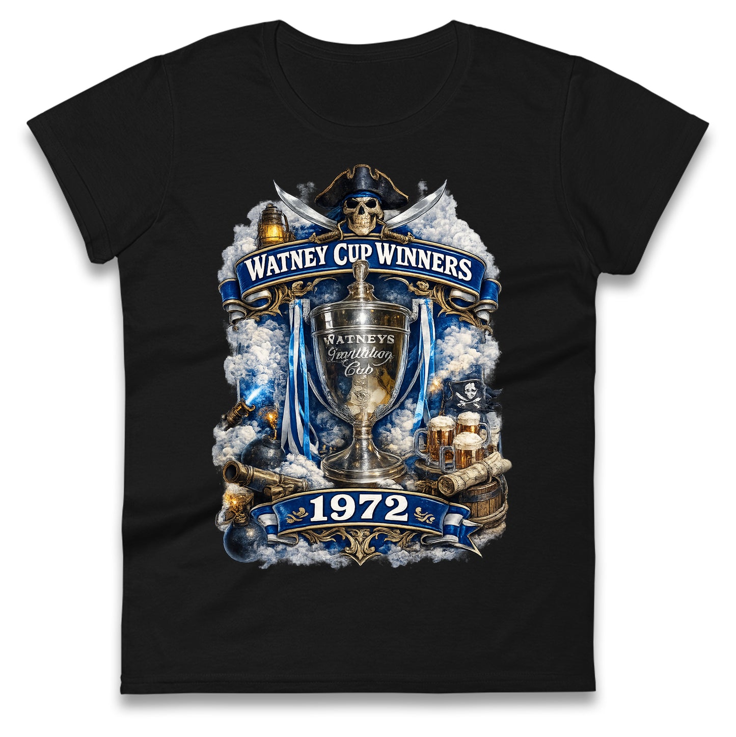 Retro Bristol Rovers Football Ladies T Shirt