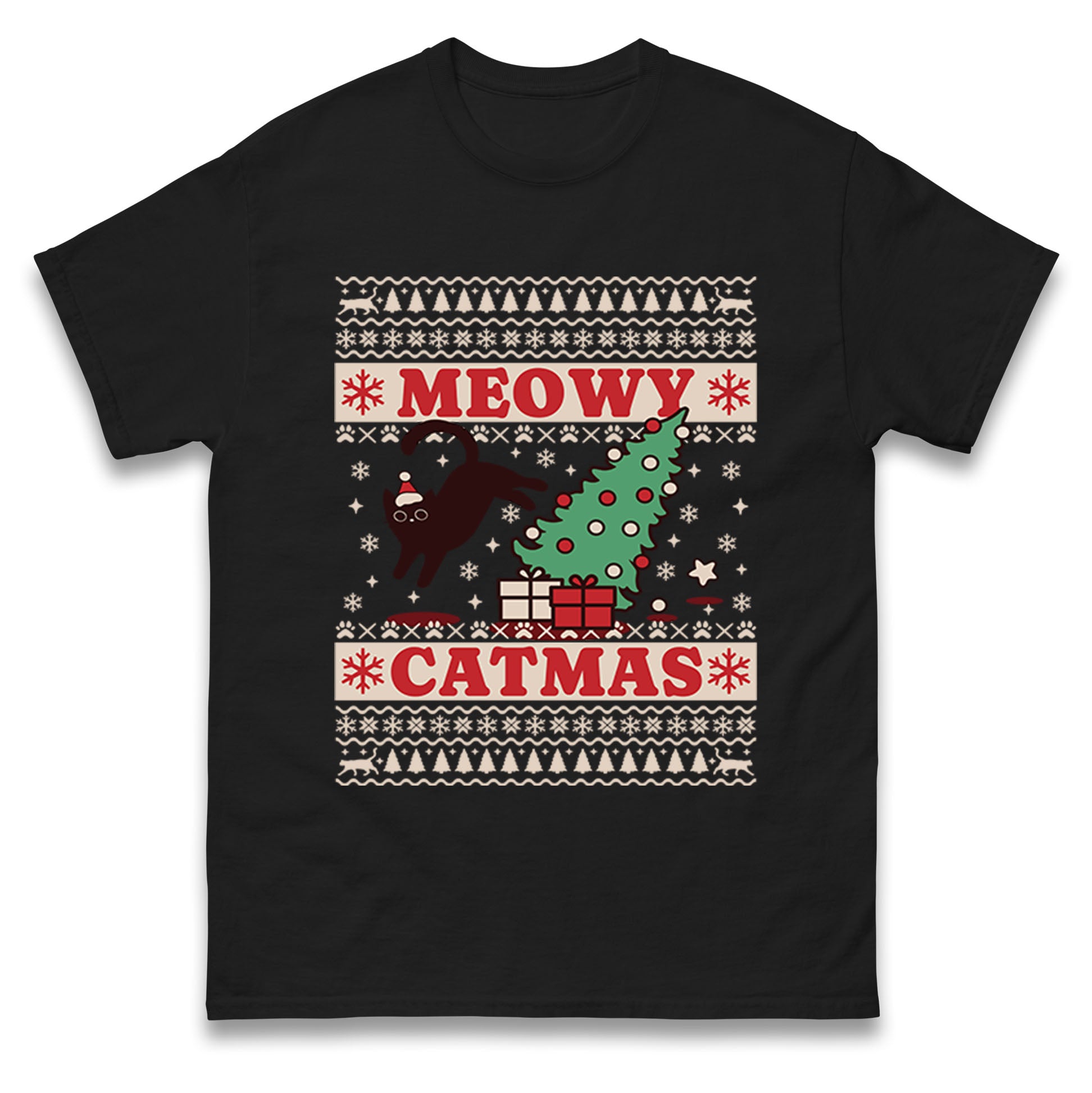 Christmas Cat T Shirt