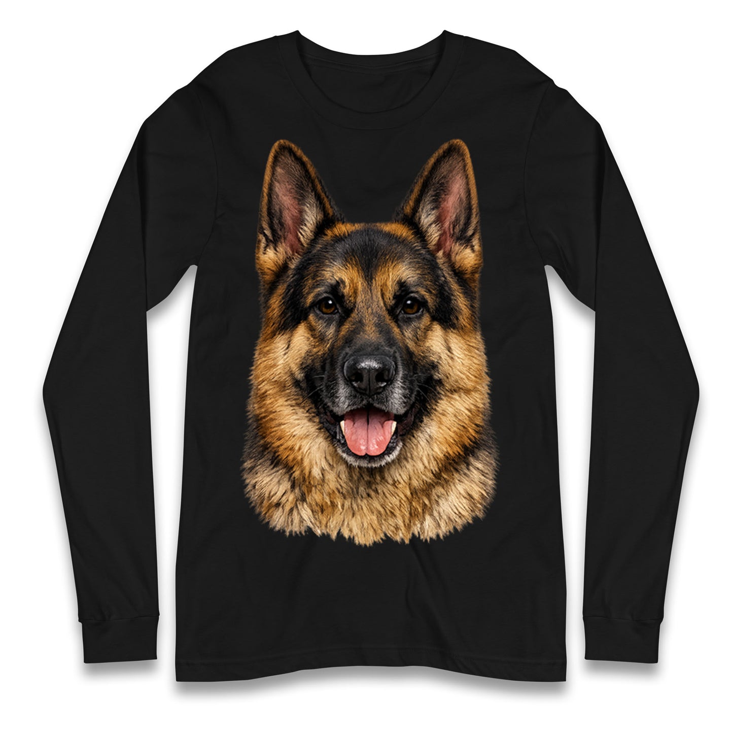 German Shepherd Dog Face Longsleeve T Shirt