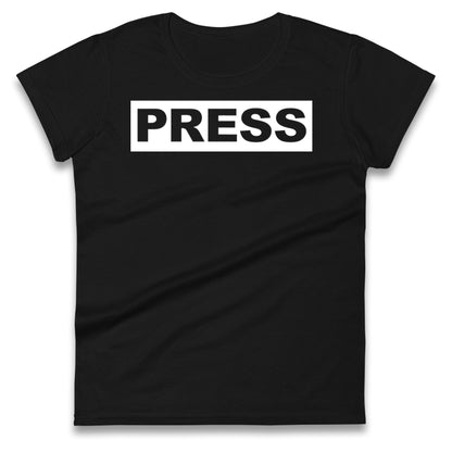PRESS Palestine Inspired By Journalist Motaz Azaiza Ladies T Shirt