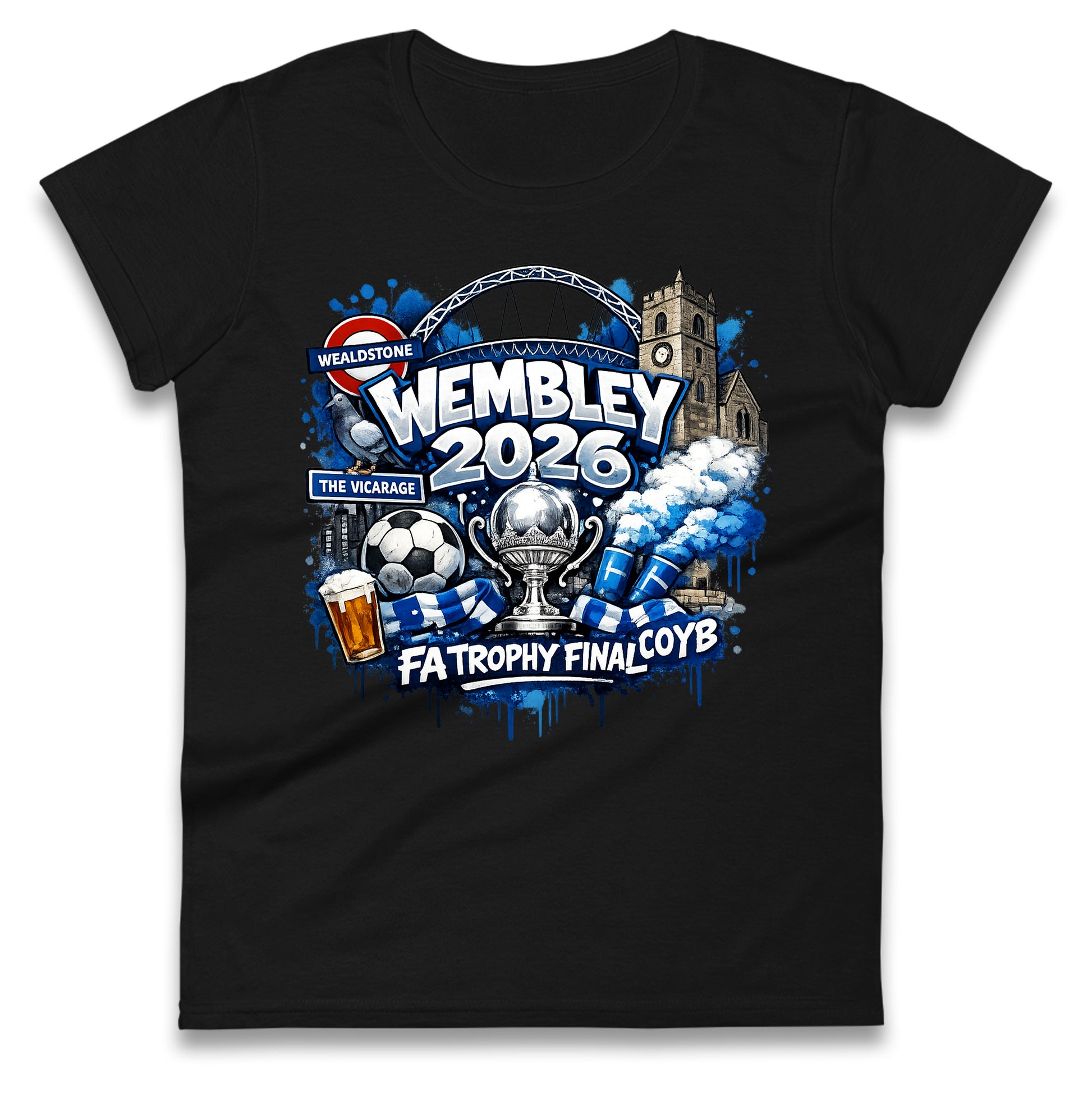 Wealdstone FA Trophy Final Wembley 2026 | Buy FA Trophy Wear Ladies T Shirt 