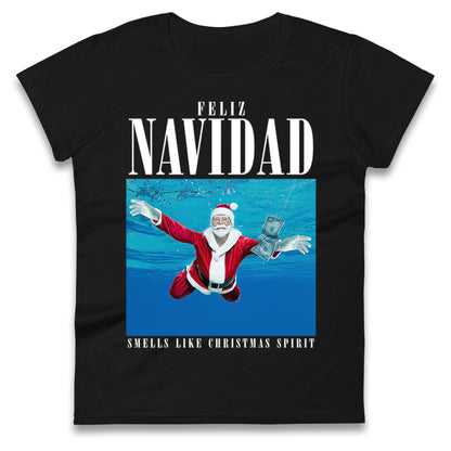 Nirvana Christmas Ladies T Shirt