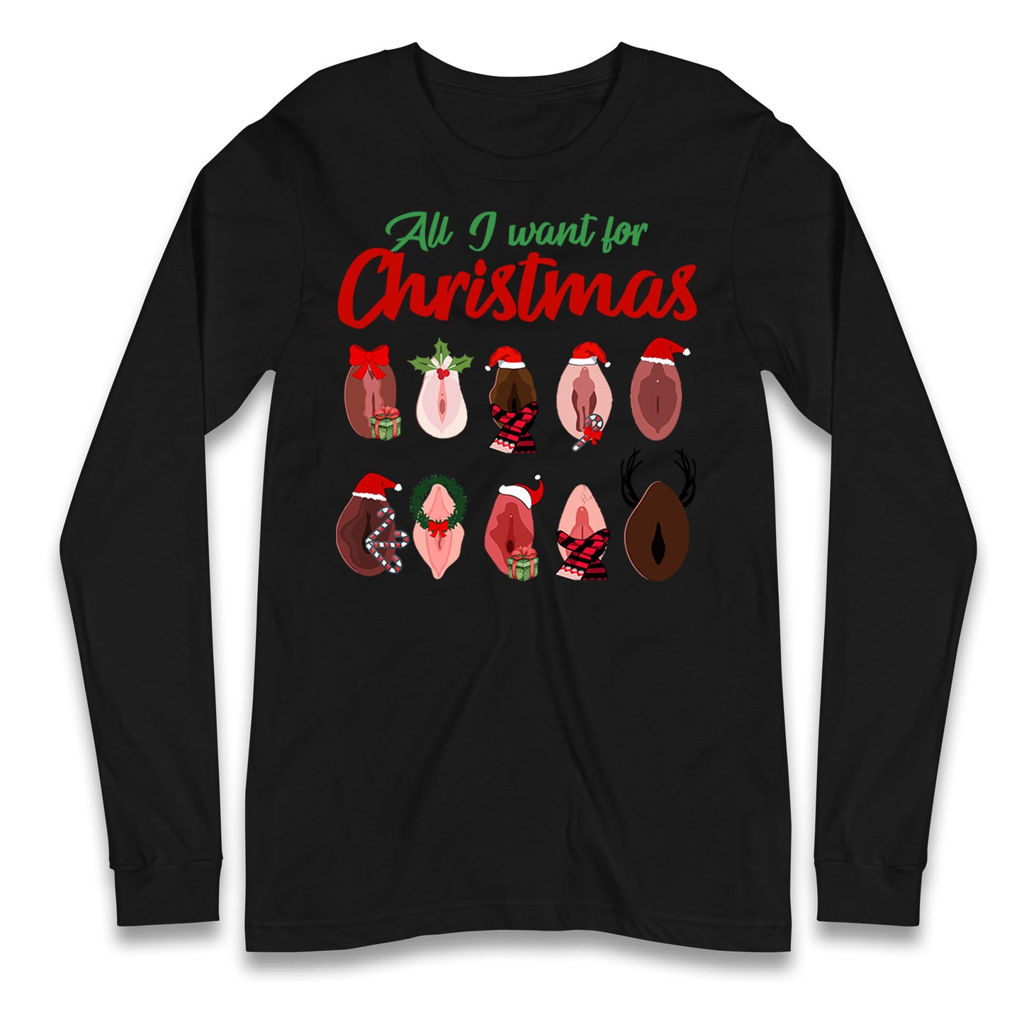 All I Want For Christmas Vagina Funny T Shirt
