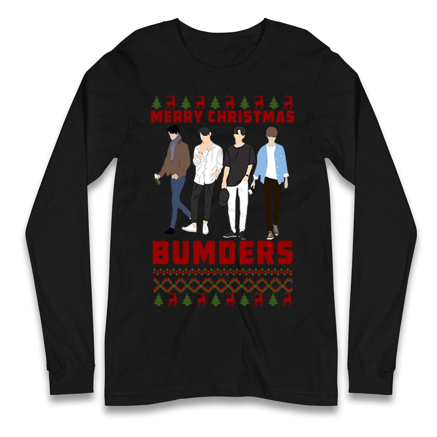 Merry Christmas Bumders The Inbetweeners Long Sleeve T Shirt