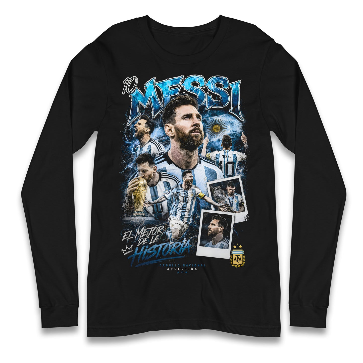 10 Messi Argentina Longsleeve T Shirt