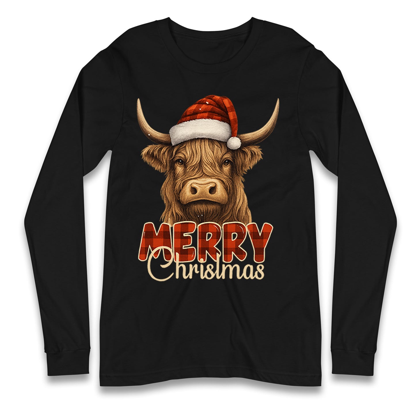 Highland Cow Christmas Longsleeve T Shirt