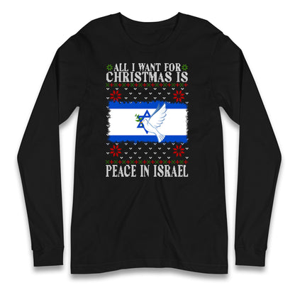 peace in israel long sleeve t shirt