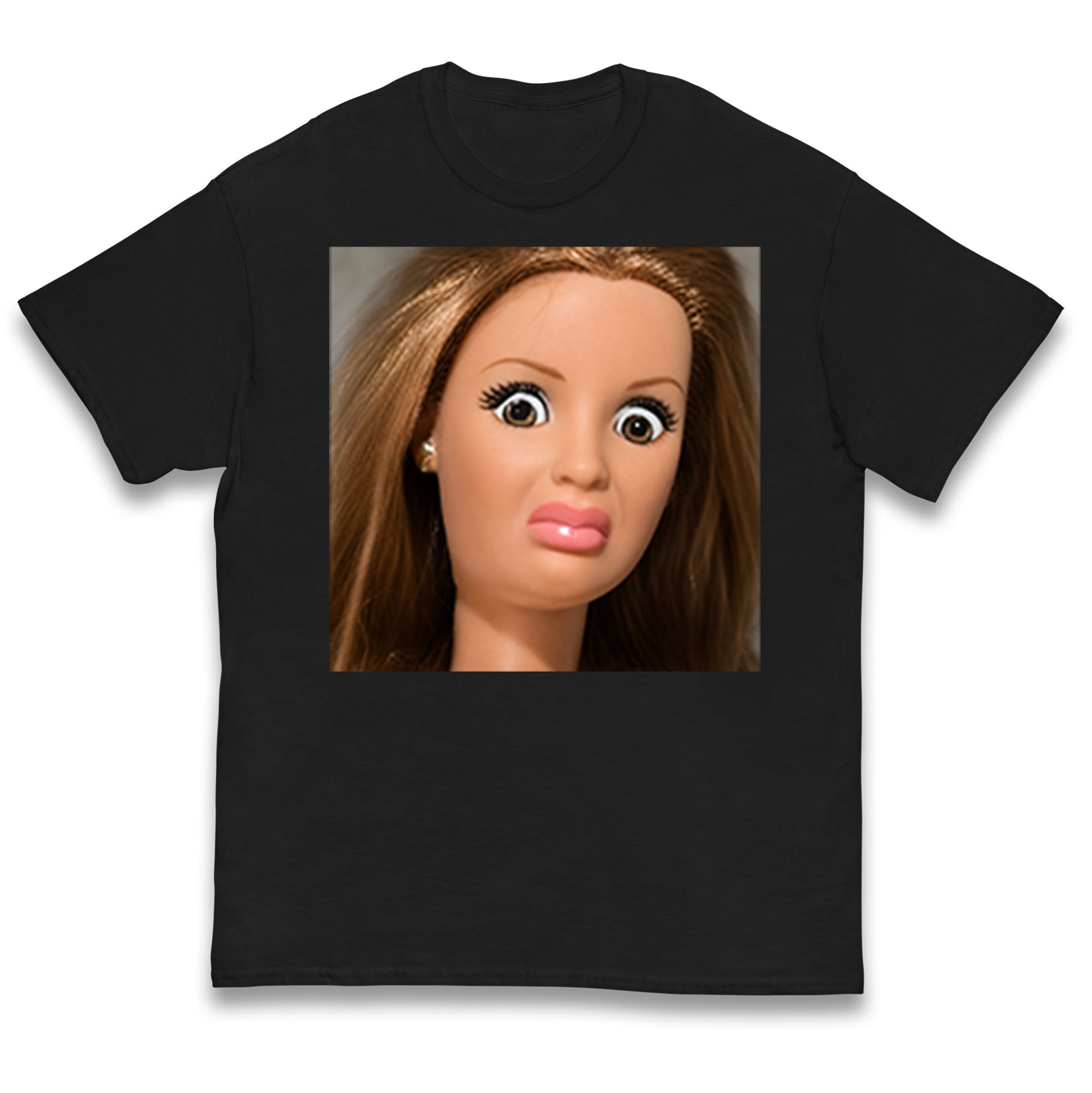 Funny Distressed Doll Face Meme Kids T Shirt