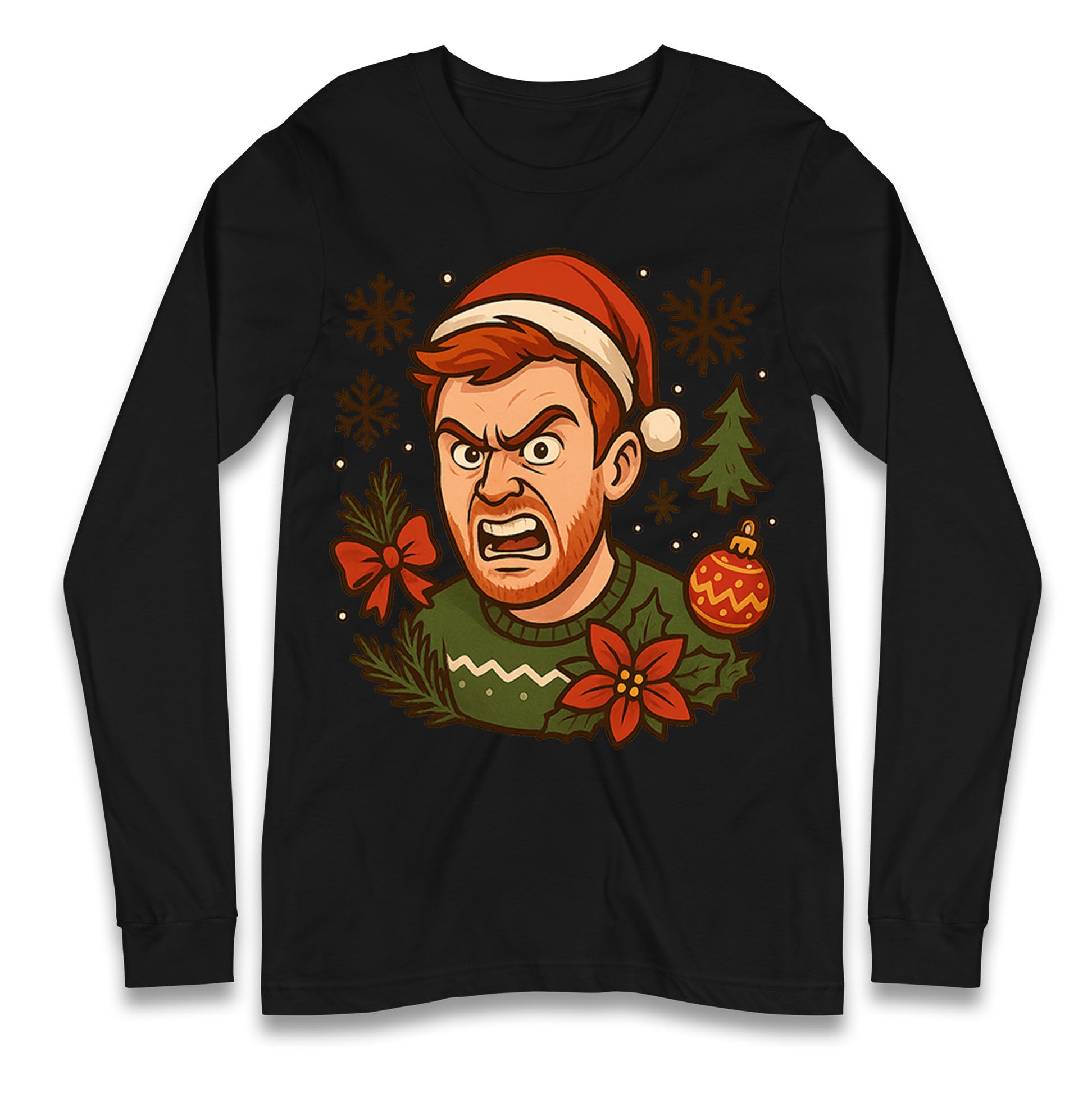 Angry Ginge Christmas Longsleeve T Shirt