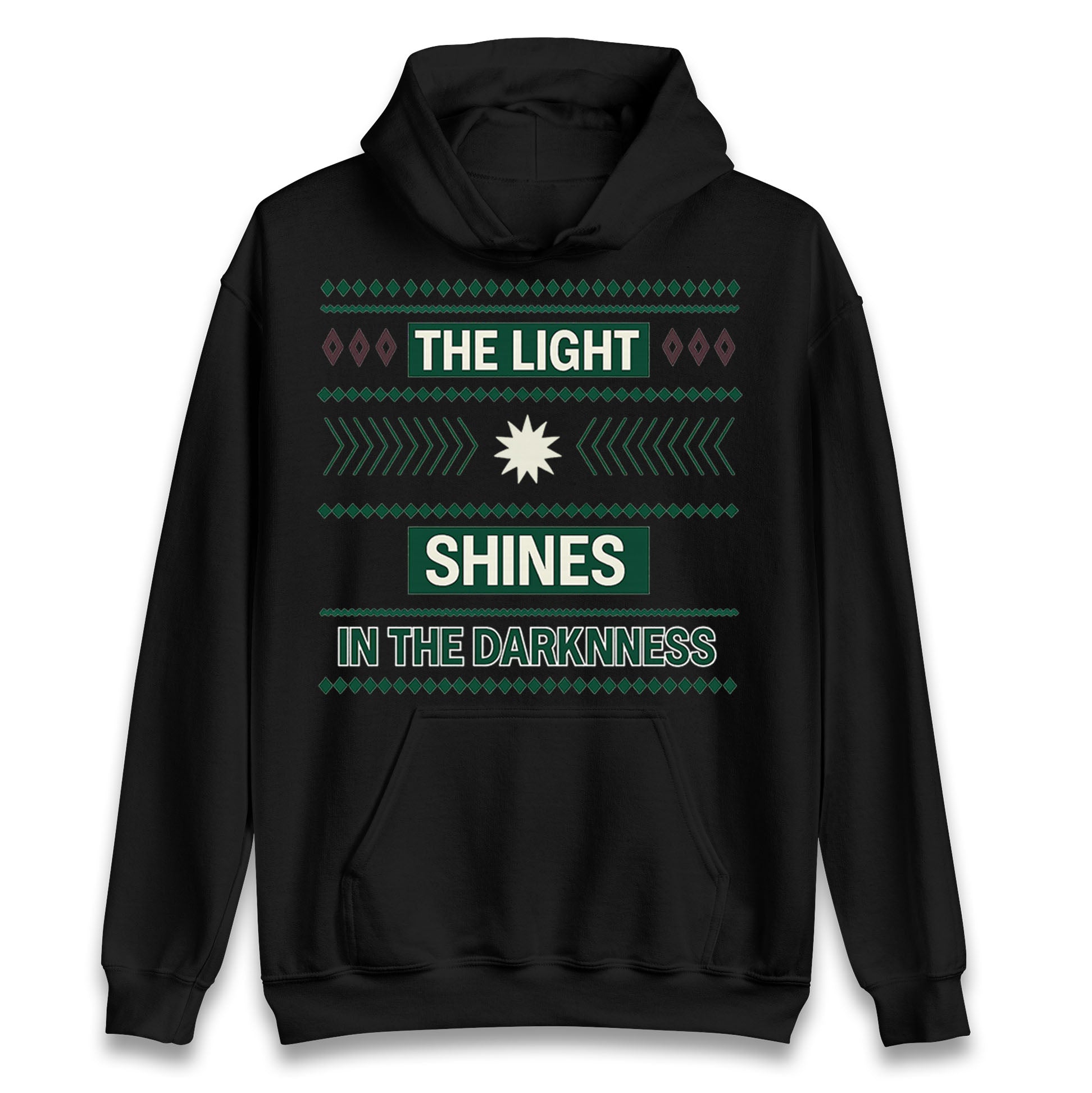 The Light Shines in the Darkness Christmas Hoodie