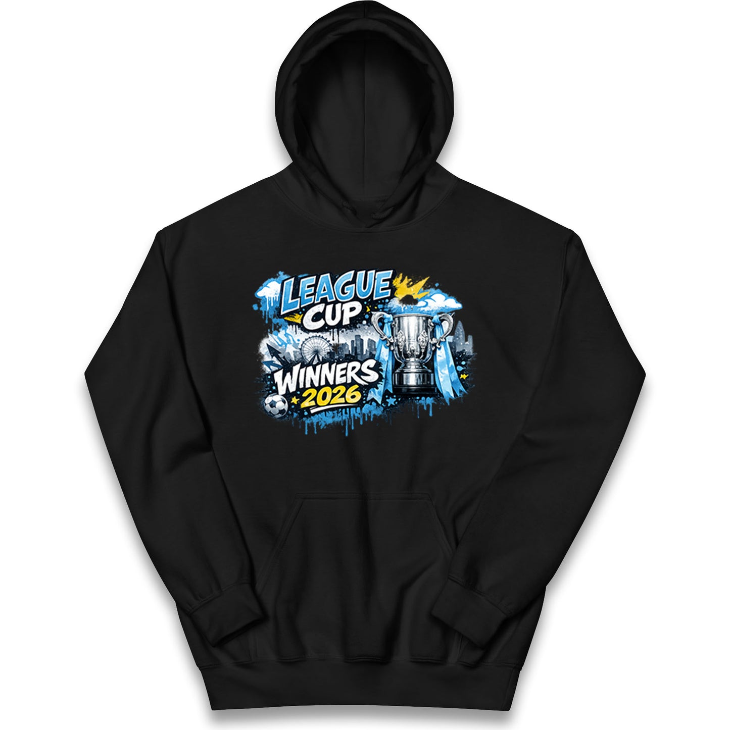 Man City League Cup Winners 2026 Kids Hoodie