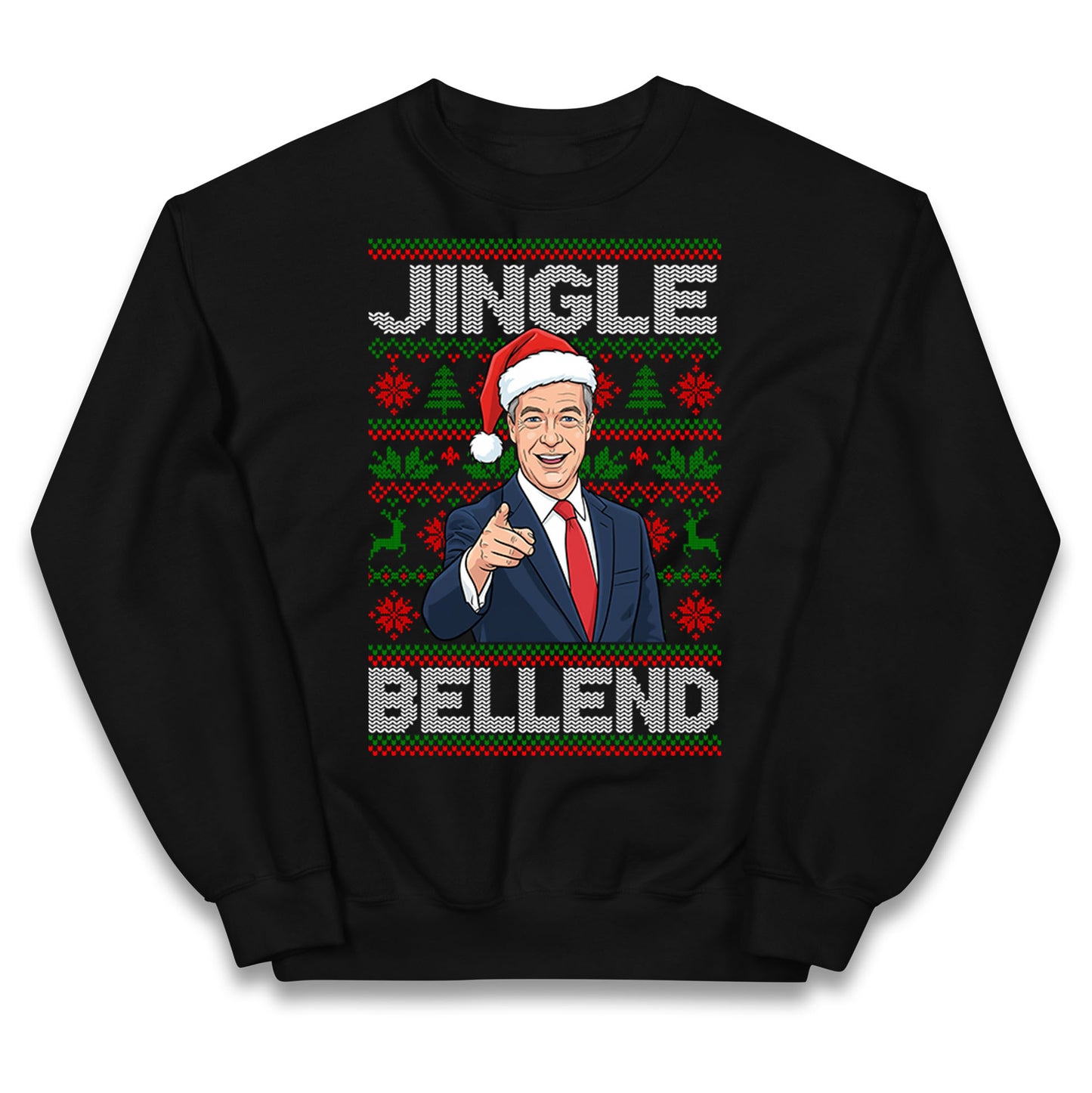 Nigel Farage Christmas Kids Jumper