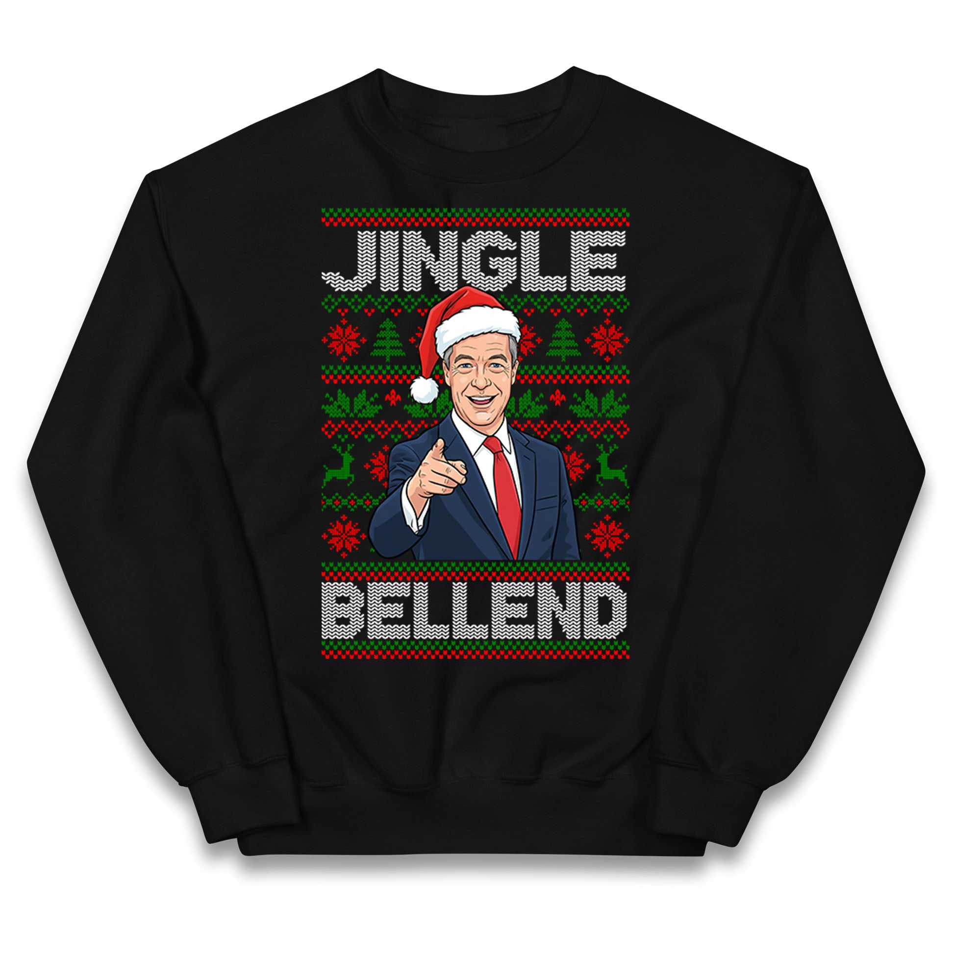 Nigel Farage Christmas Kids Jumper