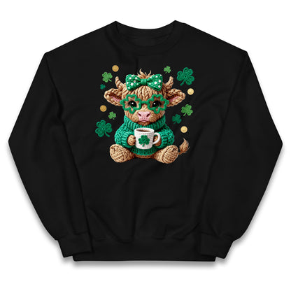 Cute Cow St Patrick Kids Jumper