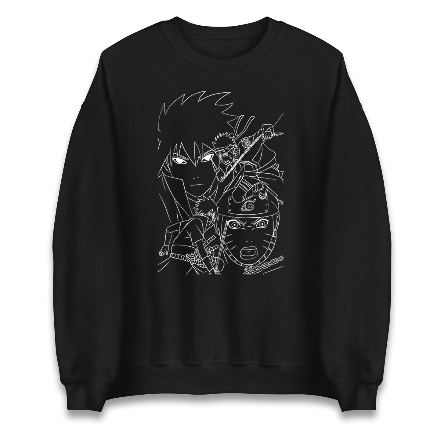 sasuke uchiha and naruto uzumaki sweatshirt