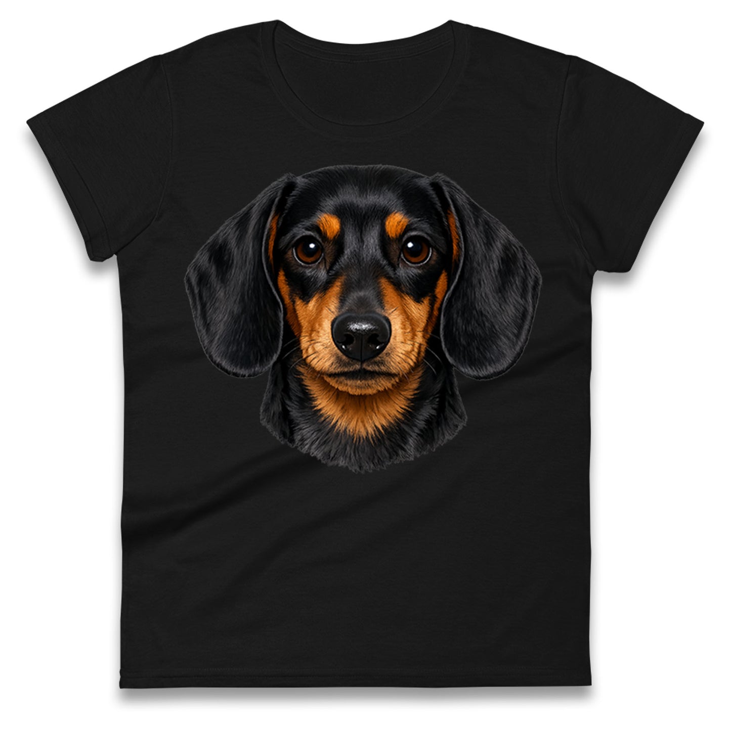 Dachshund Dog Face Ladies T Shirt