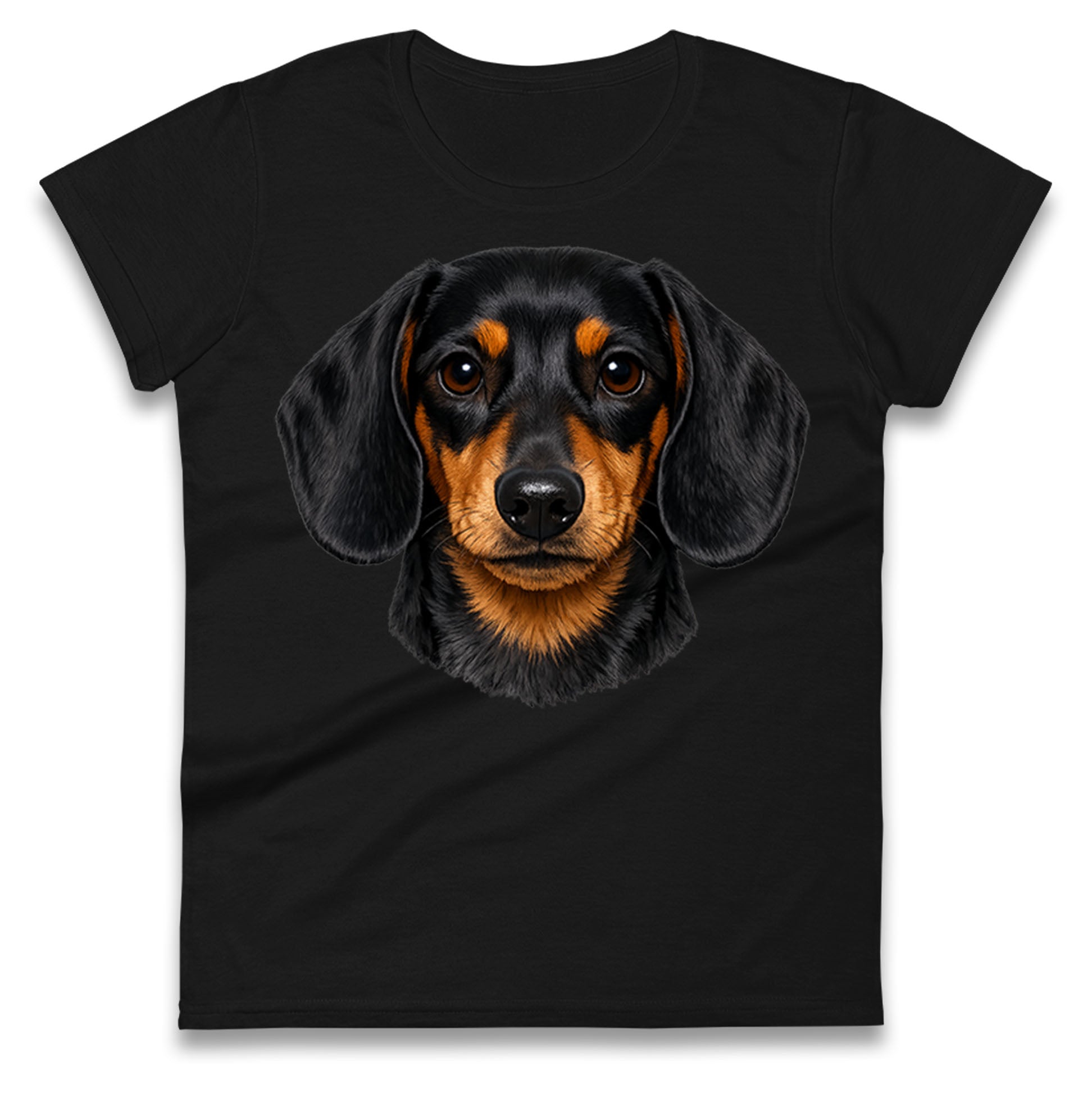 Dachshund Dog Face Ladies T Shirt
