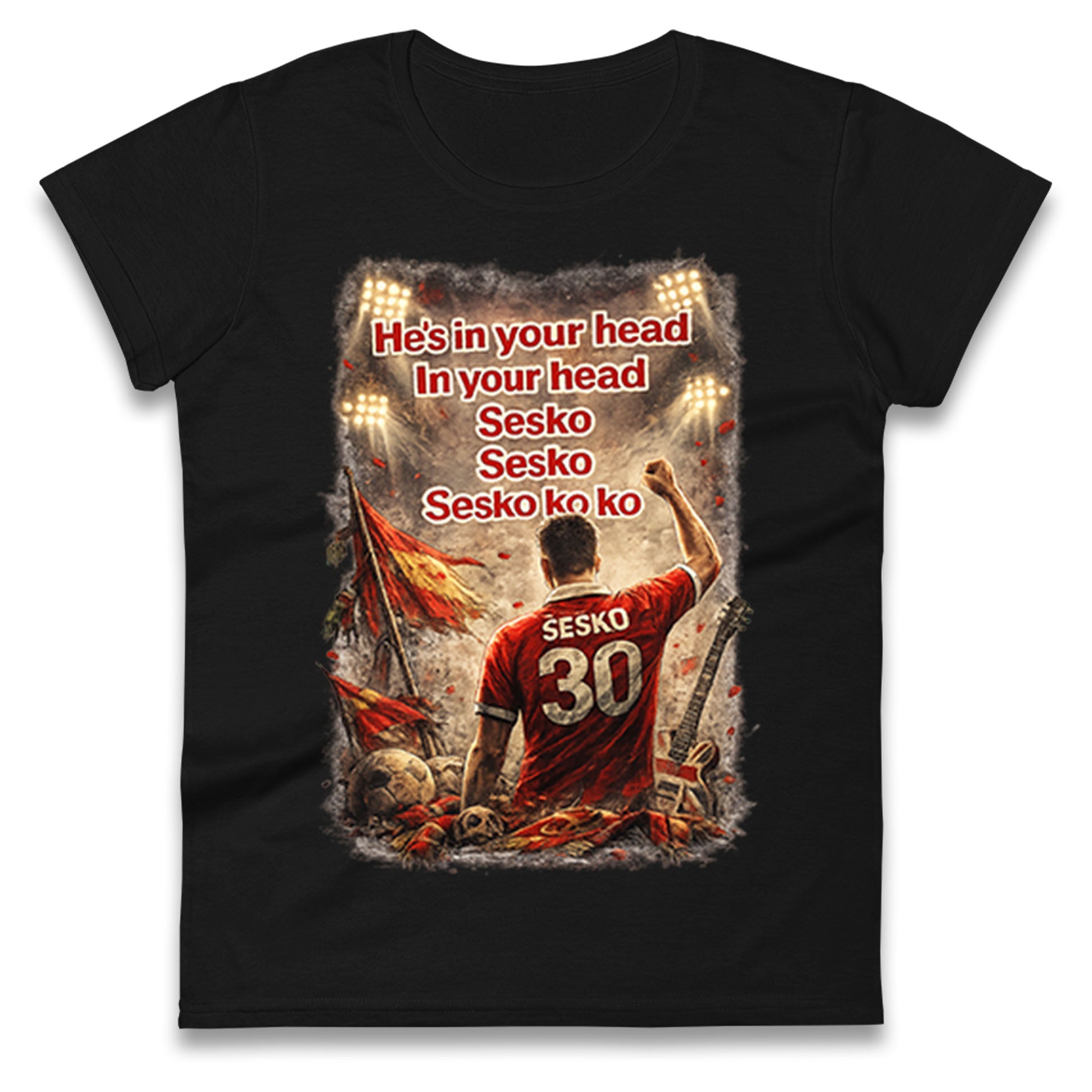 He's in Your Head in Your Head Sesko Sesko Sesko ko ko Ladies T Shirt