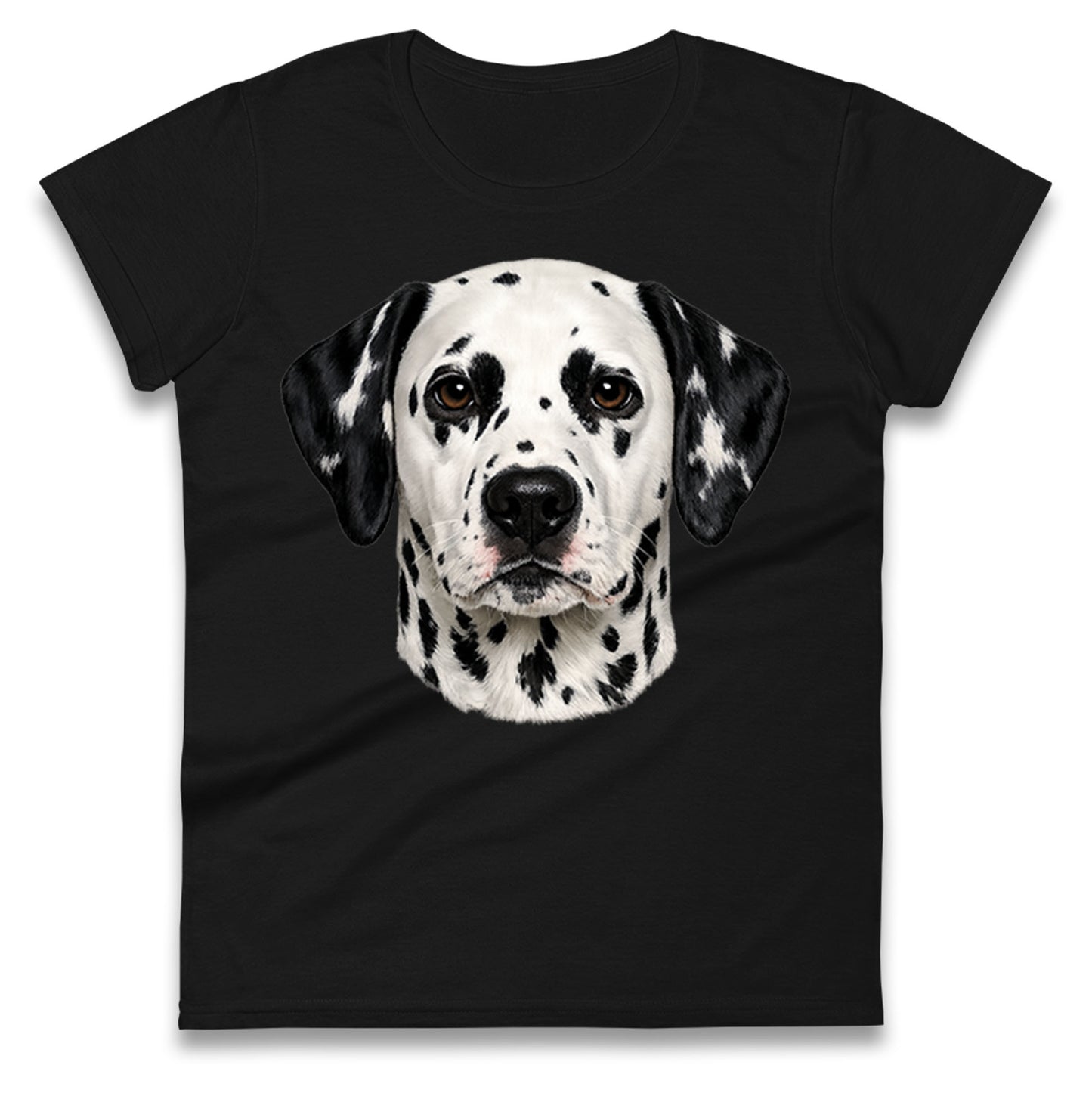 Dalmatian Dog Face Ladies T Shirt 