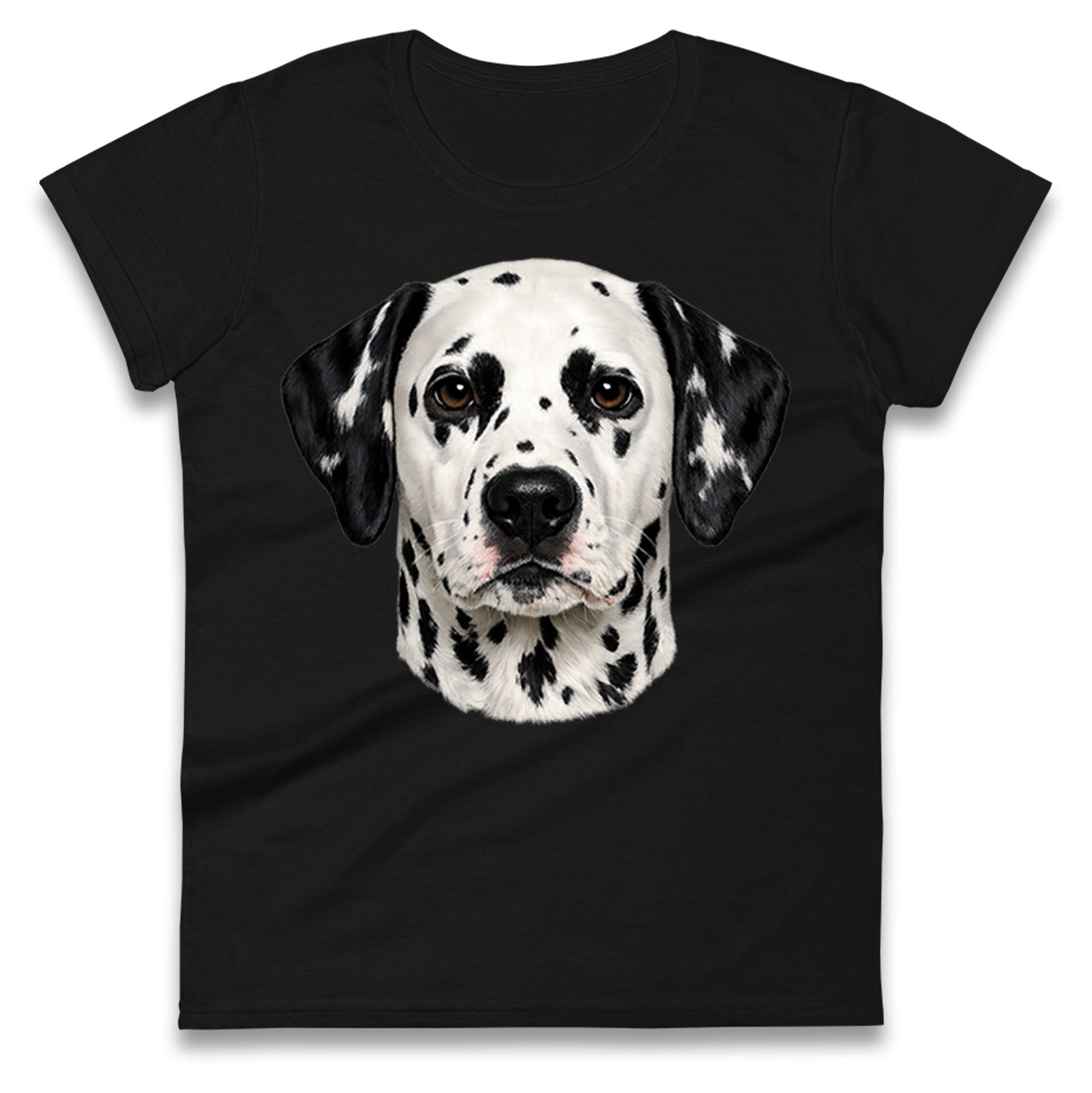 Dalmatian Dog Face Ladies T Shirt 