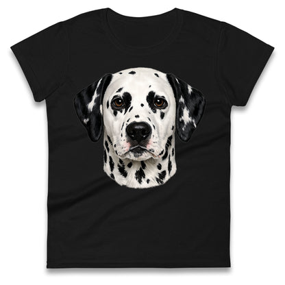 Dalmatian Dog Face Ladies T Shirt 