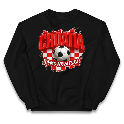 Croatia Retro World Cup Kids Jumper