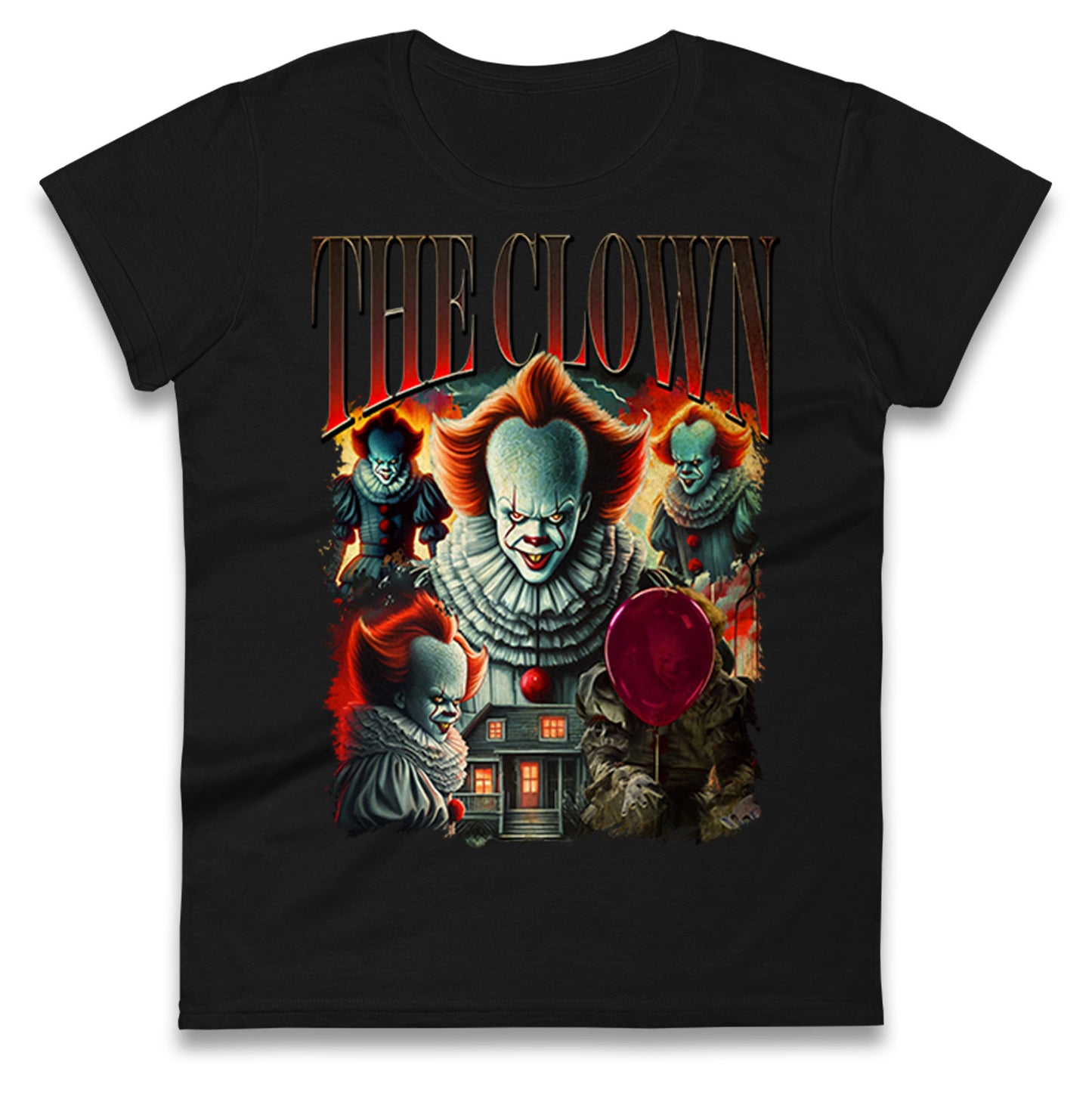 The Clown Halloween Bootleg Womens T Shirt