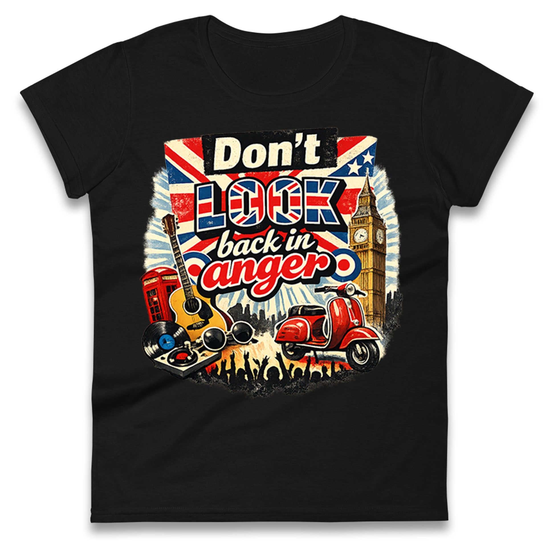 Don't Look Back In Anger Ladies T Shirt