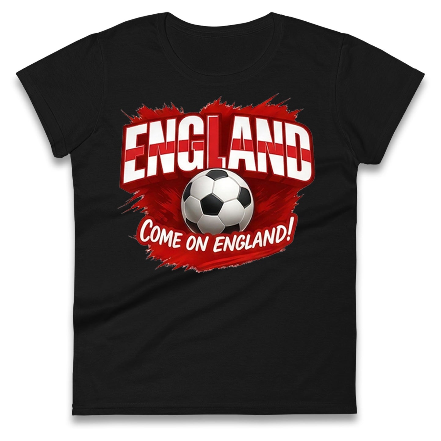 England Retro World Cup Ladies T Shirt 