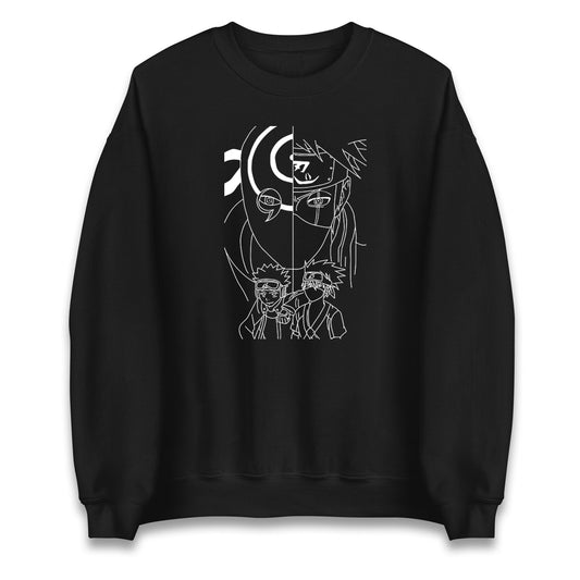 Naruto Shippuden Sweatshirt Obito Uchiha, Kakashi Hatake, And Friends Top