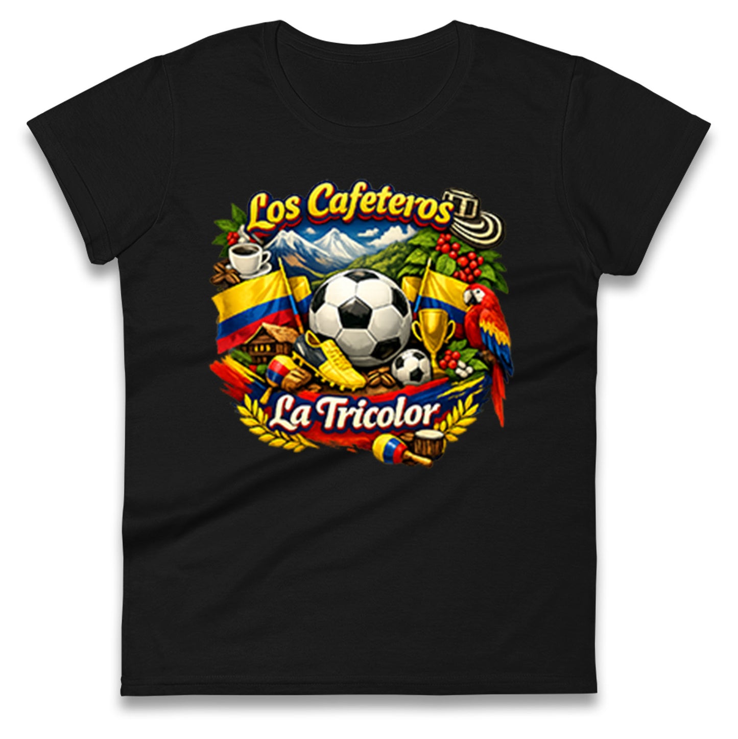 Colombia Football Ladies T Shirt