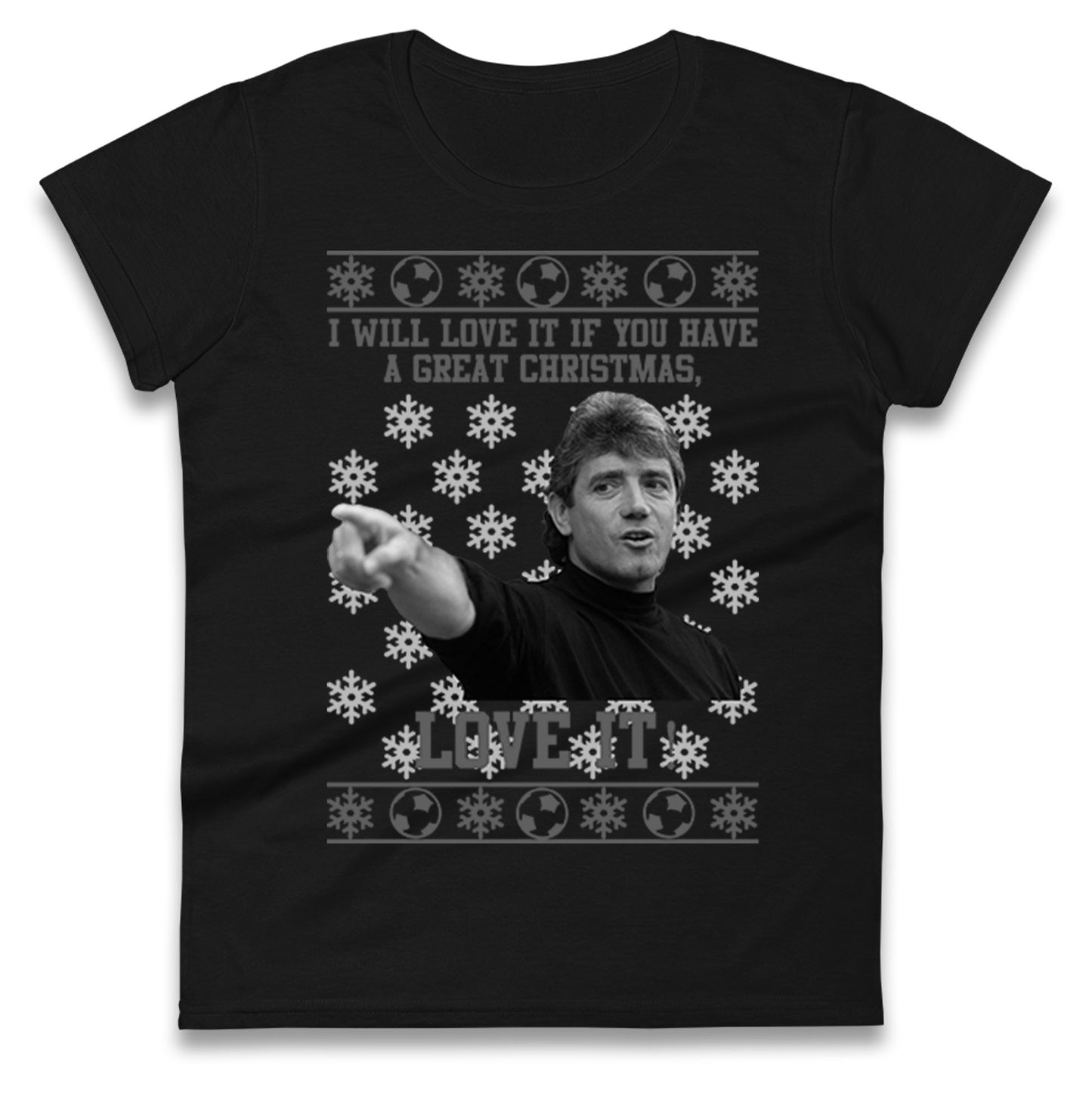 Kevin Keegan Christmas Womens t shirt