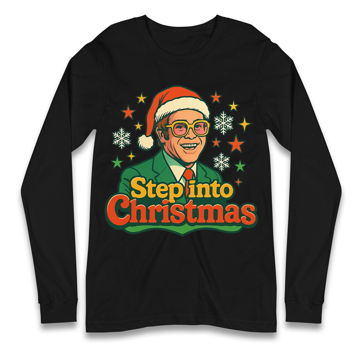 Elton John Christmas Longsleeve T Shirt