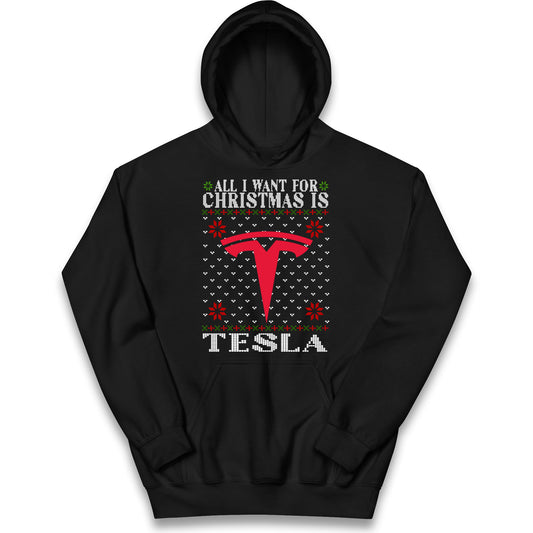 tesla christmas hoodie