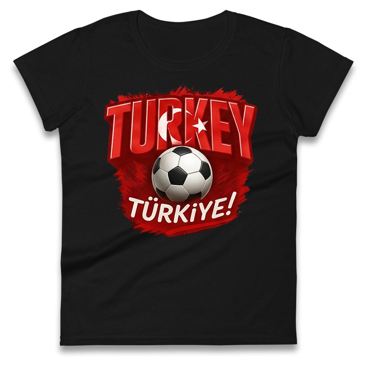 Turkey Retro World Cup Ladies T Shirt