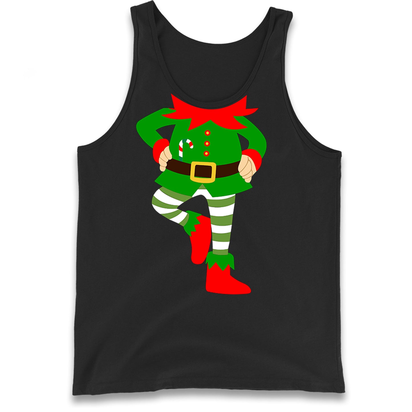 Personalise Christmas Party Wear Elf Tank Top