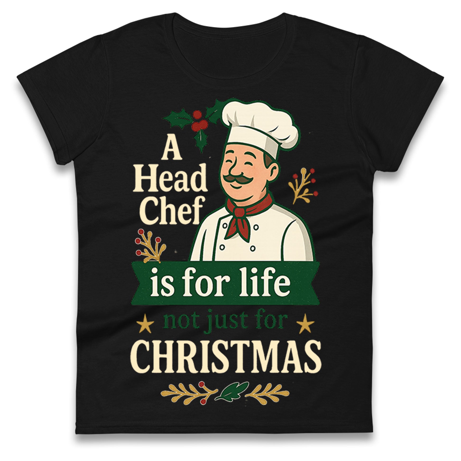 Head Chef Christmas Ladies T Shirt