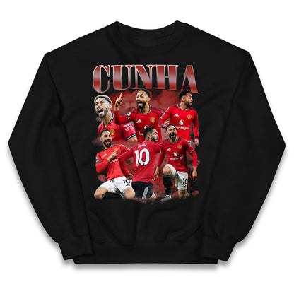 Matheus Cunha Manchester United Kids Jumper