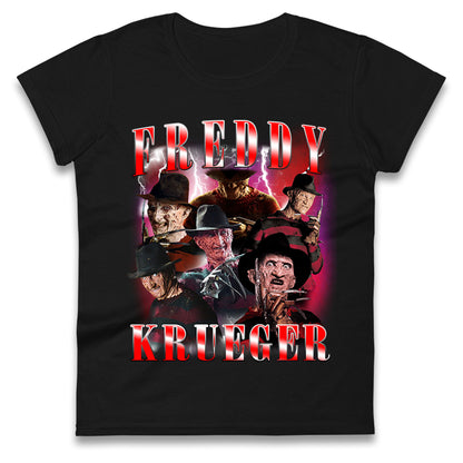 Freddy Krueger Scary Halloween Bootleg Womens t shirt