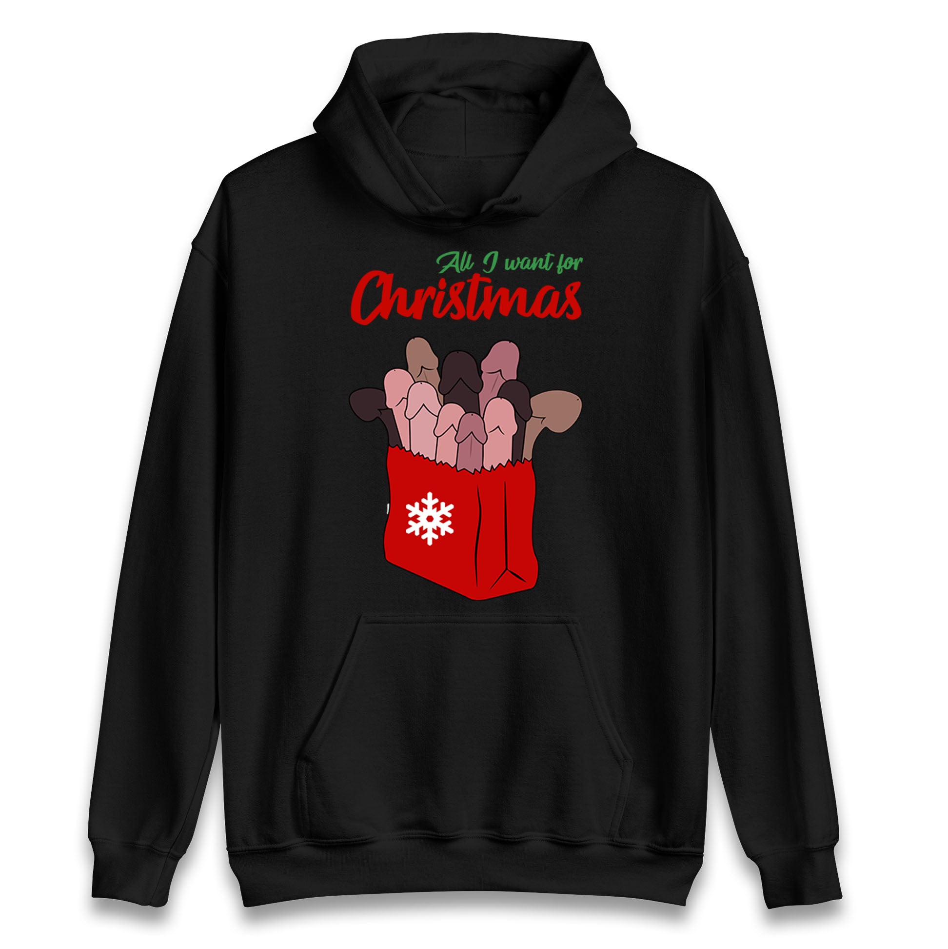 All I Want For Christmas Santa Bag Funny Hoodie