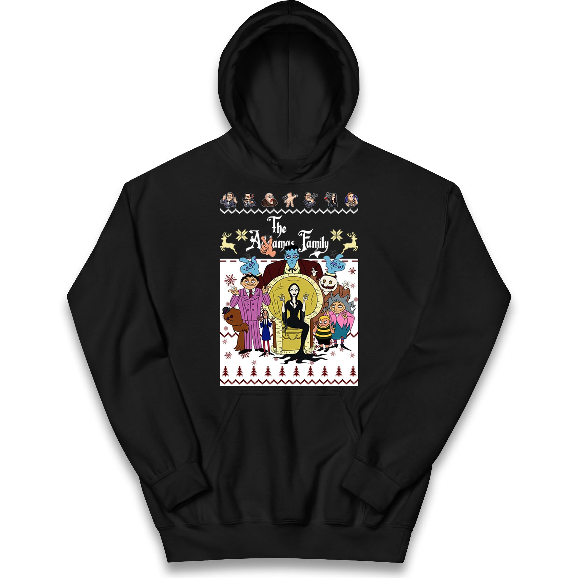 Scary Addams Christmas Kids Hoodie 