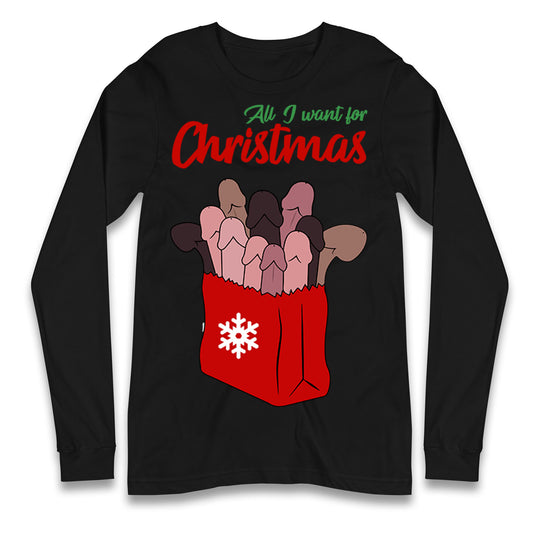 All I Want For Christmas Santa Bag Funny T Shirt