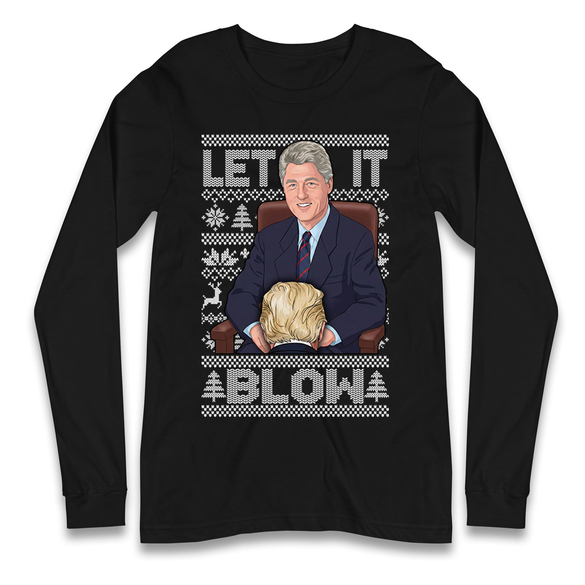 Bill Clinton Christmas Longsleeve T Shirt 