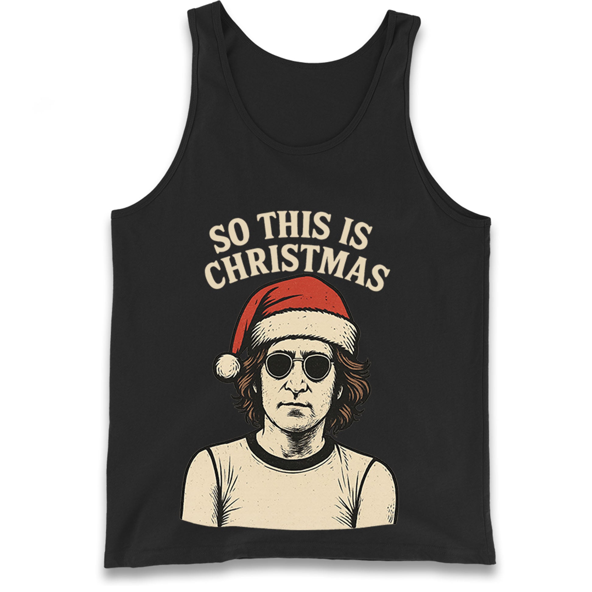Christmas John Lennon Christmas Tank Top