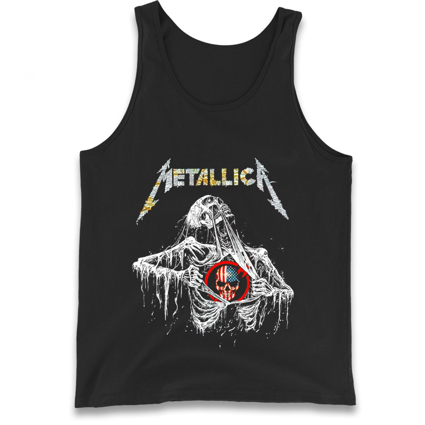 Metallica USA Skull Tank Top