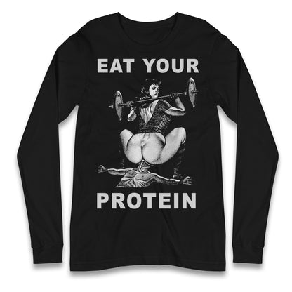 Breakfast Of Champions Eat Your Protein SarcasticLongsleeve T Shirt