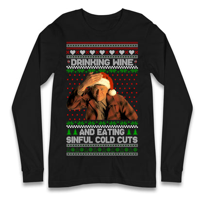 Ed Gein Wine Christmas Longsleeve T Shirt