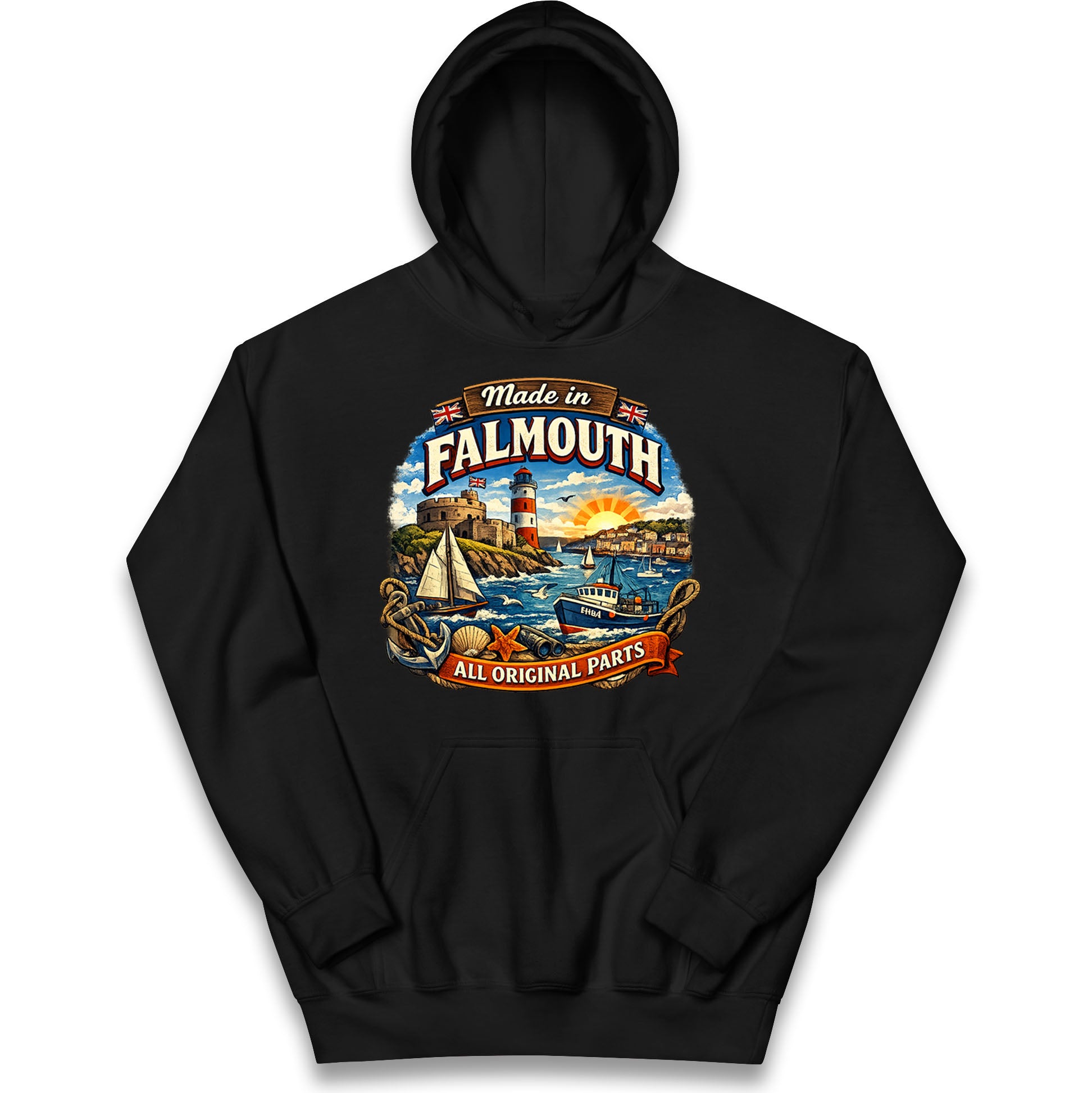 Made In Falmouth All Original Parts Kids Hoodie