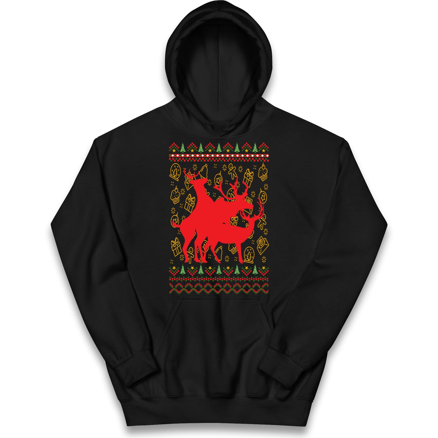 Reindeer Making Fun Christmas Hoodie
