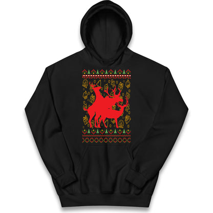Reindeer Making Fun Christmas Hoodie